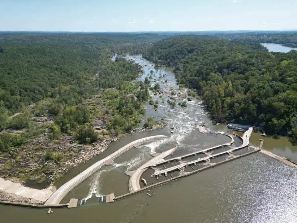 Whitewater rapids on the Catawba River